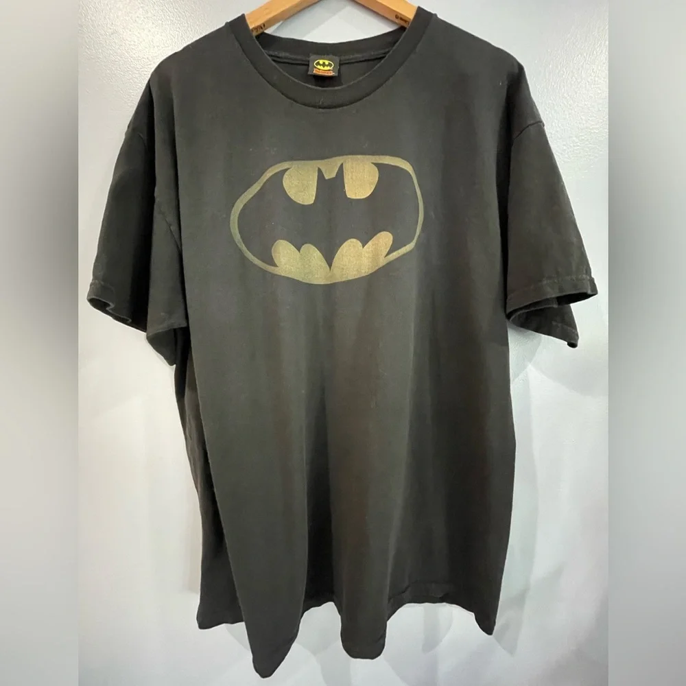 Batman Black Short Sleeve Tee Shirt Cotton Size XL - Picture 1 of 7